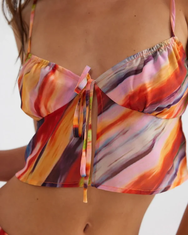 Cheap SNDYS St Barts Tie Up Cami In Mutli