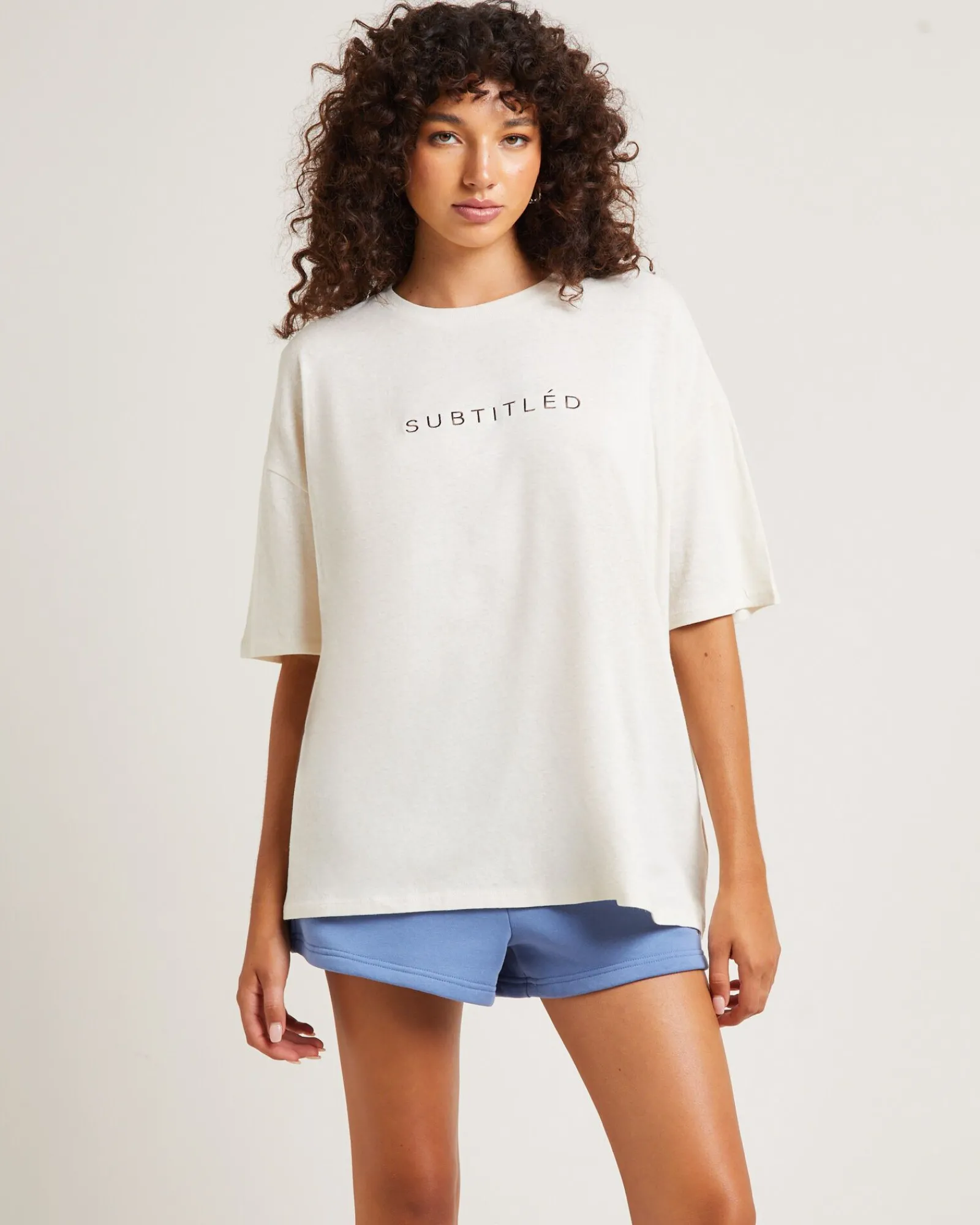state_linen_oversized_tsh_0.webp Cheap SUBTITLED State Linen Oversized T-Shirt In Cream