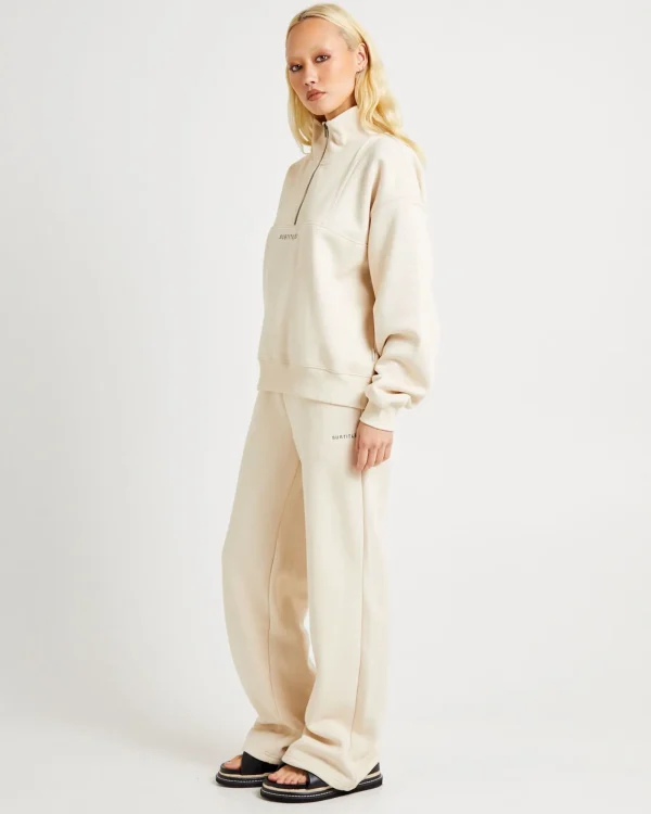 Clearance SUBTITLED State Panelled Zip Front Fleece Oat