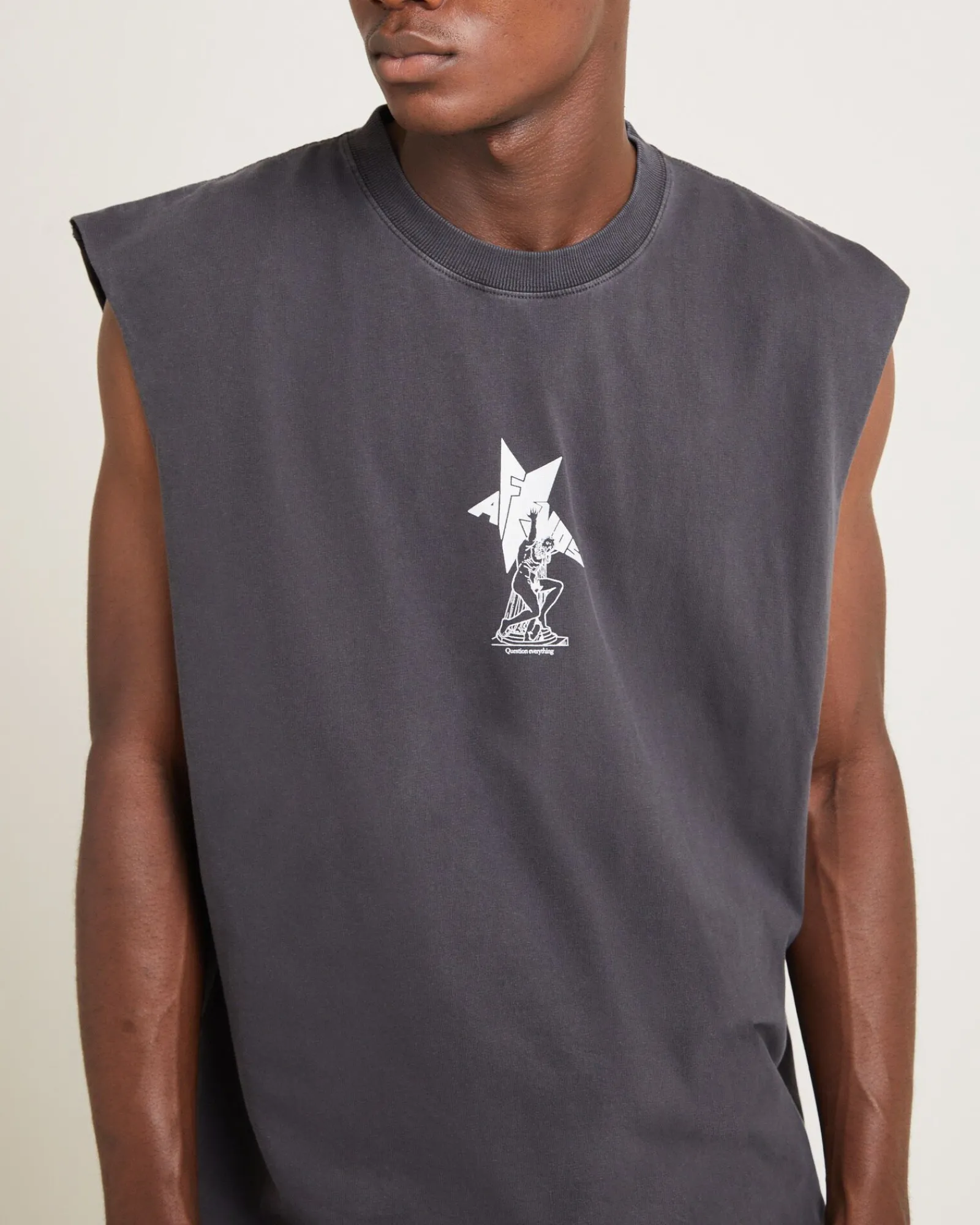 statue_recycled_sleeveles_4.webp Fashion AFENDS Statue Recycled Sleeveless Tee Stone Black