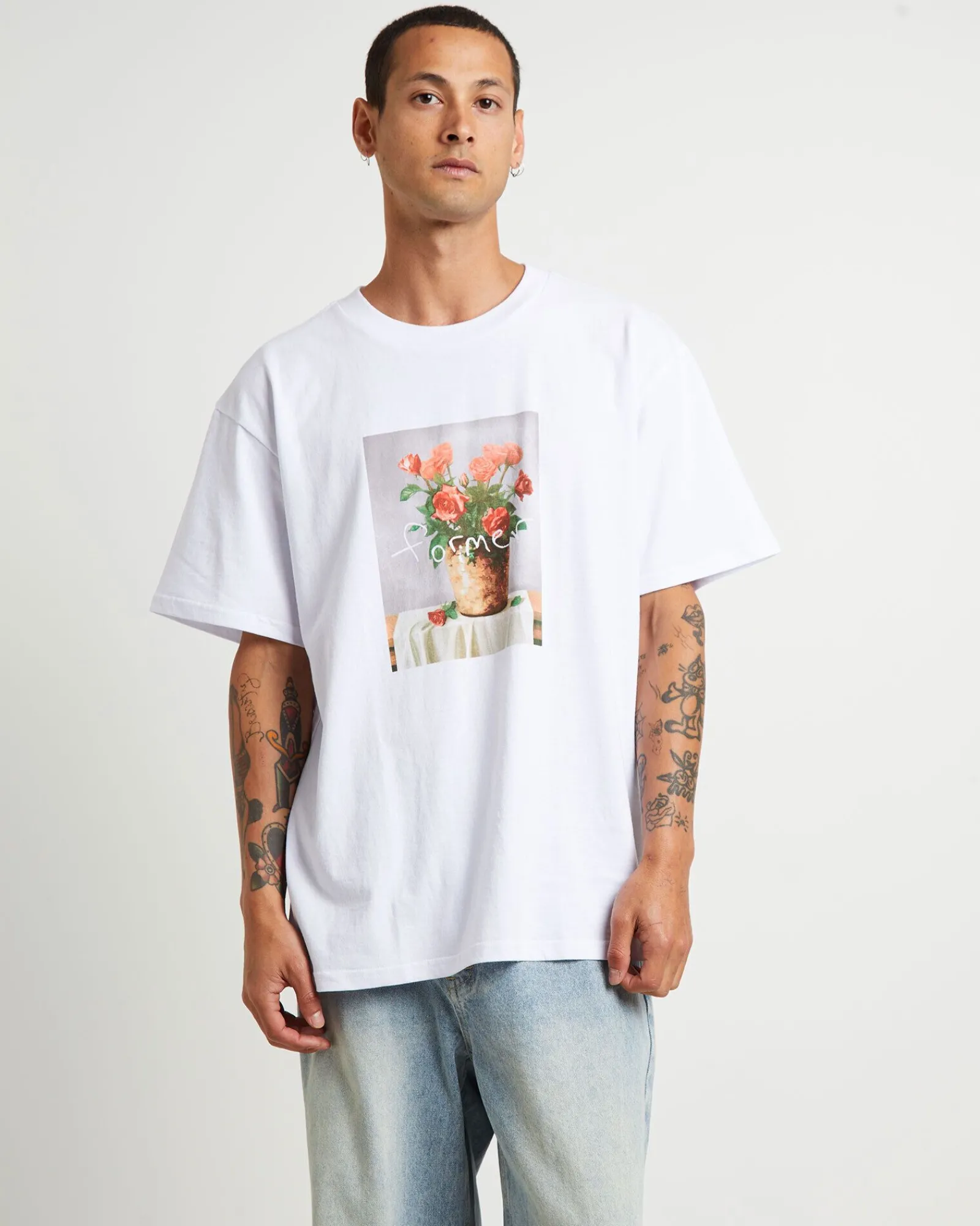 still_life_short_sleeve_t_0.webp Flash Sale FORMER Still Life Short Sleeve T-Shirt In White