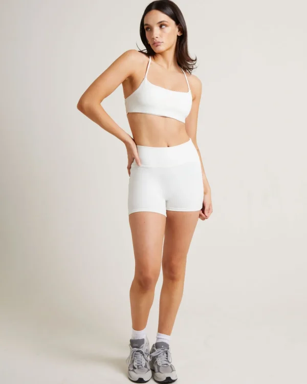 Sale SUBTITLED SPORTS CLUB Stringy Cross Back Crop Top In White