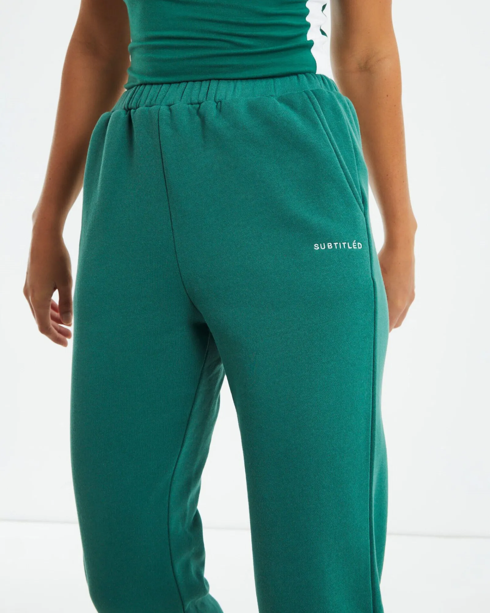 subtitled_trackpants_fore_5.webp Best Sale SUBTITLED Trackpants Forest Green