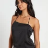 Flash Sale ALICE IN THE EVE Suki Silky Asymmetric Top In Black