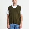 Best ARVUST Sunday Knitted Box Vest Olive