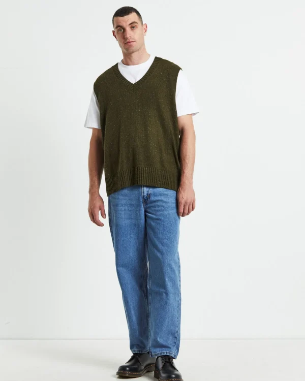 Best ARVUST Sunday Knitted Box Vest Olive
