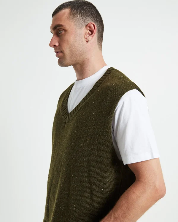 Best ARVUST Sunday Knitted Box Vest Olive