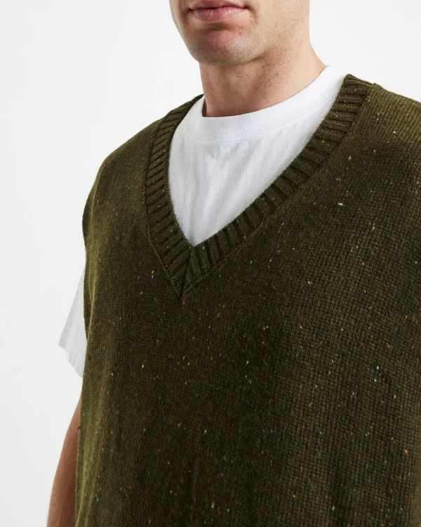 Best ARVUST Sunday Knitted Box Vest Olive