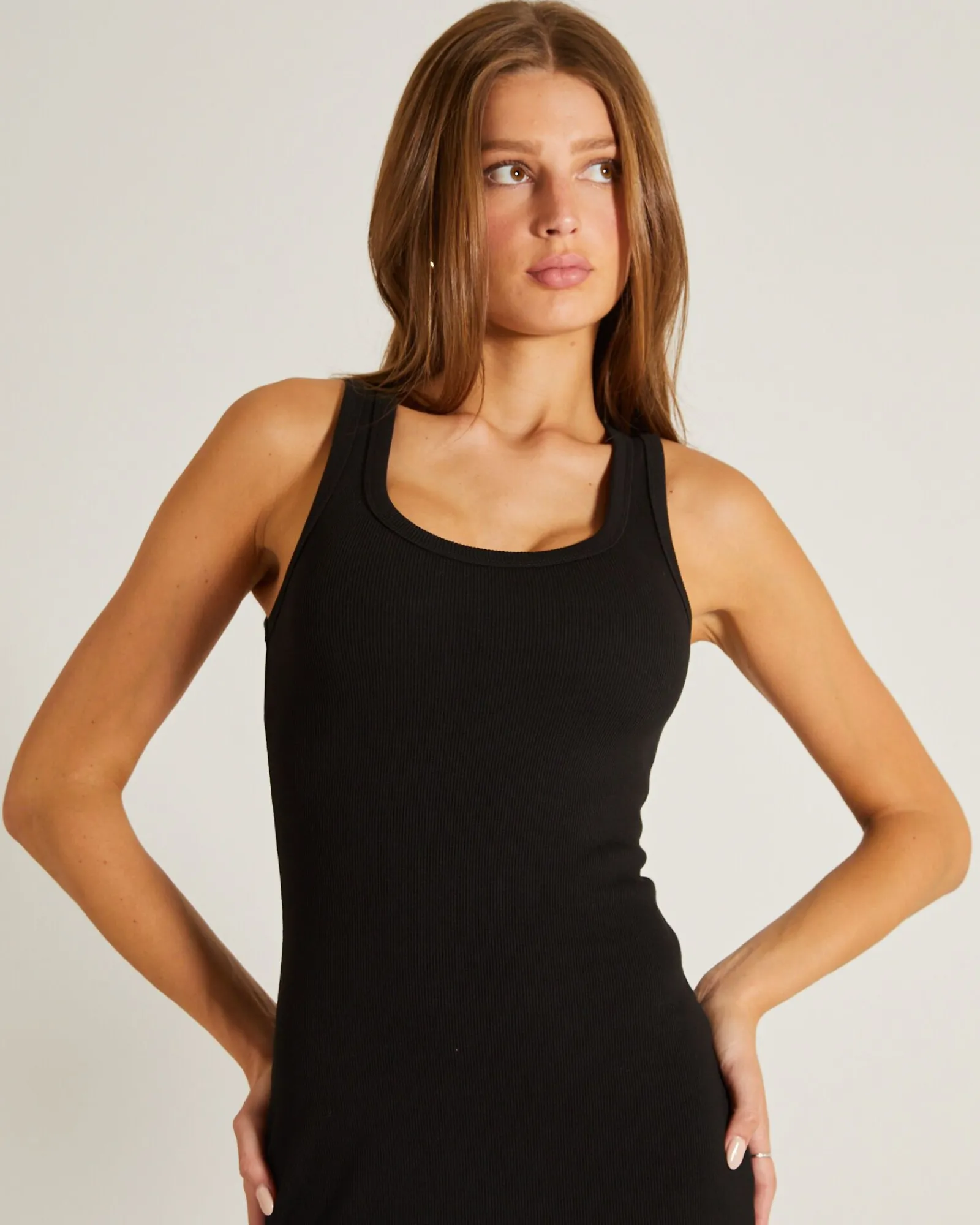 super_scoop_classic_dress_5-2.webp Discount GENERAL PANTS CO. BASICS Super Scoop Classic Dress In Black