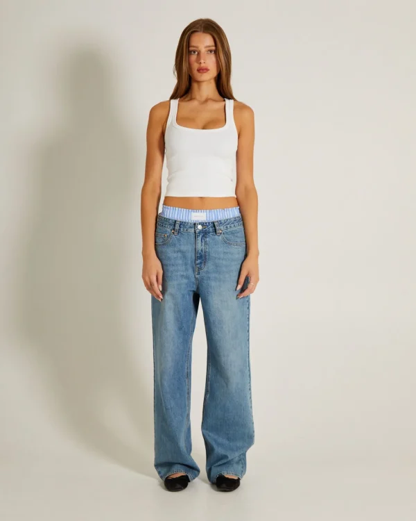 Hot GENERAL PANTS CO. BASICS Super Scoop Classic Tank Top In White