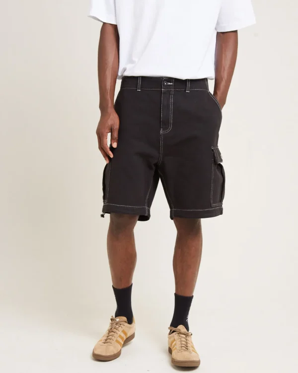 Discount SPENCER PROJECT Surplus Canvas Cargo Shorts Black
