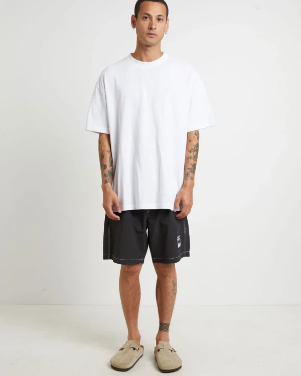 Cheap FORMER Swan Baggy Trunk Boardshorts In Black