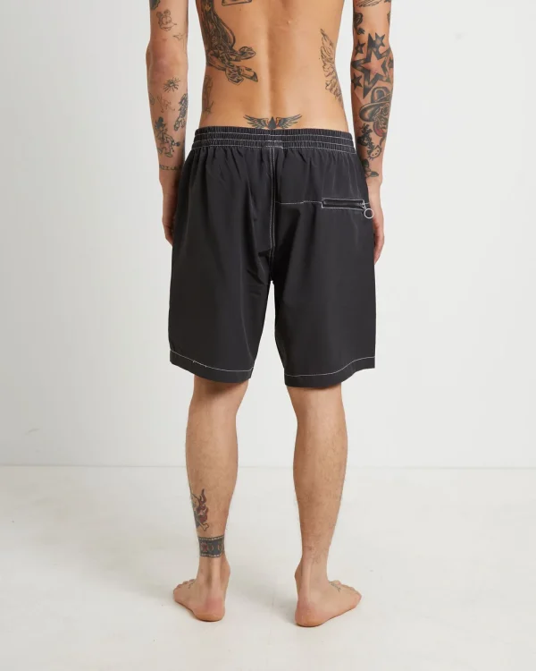 Cheap FORMER Swan Baggy Trunk Boardshorts In Black