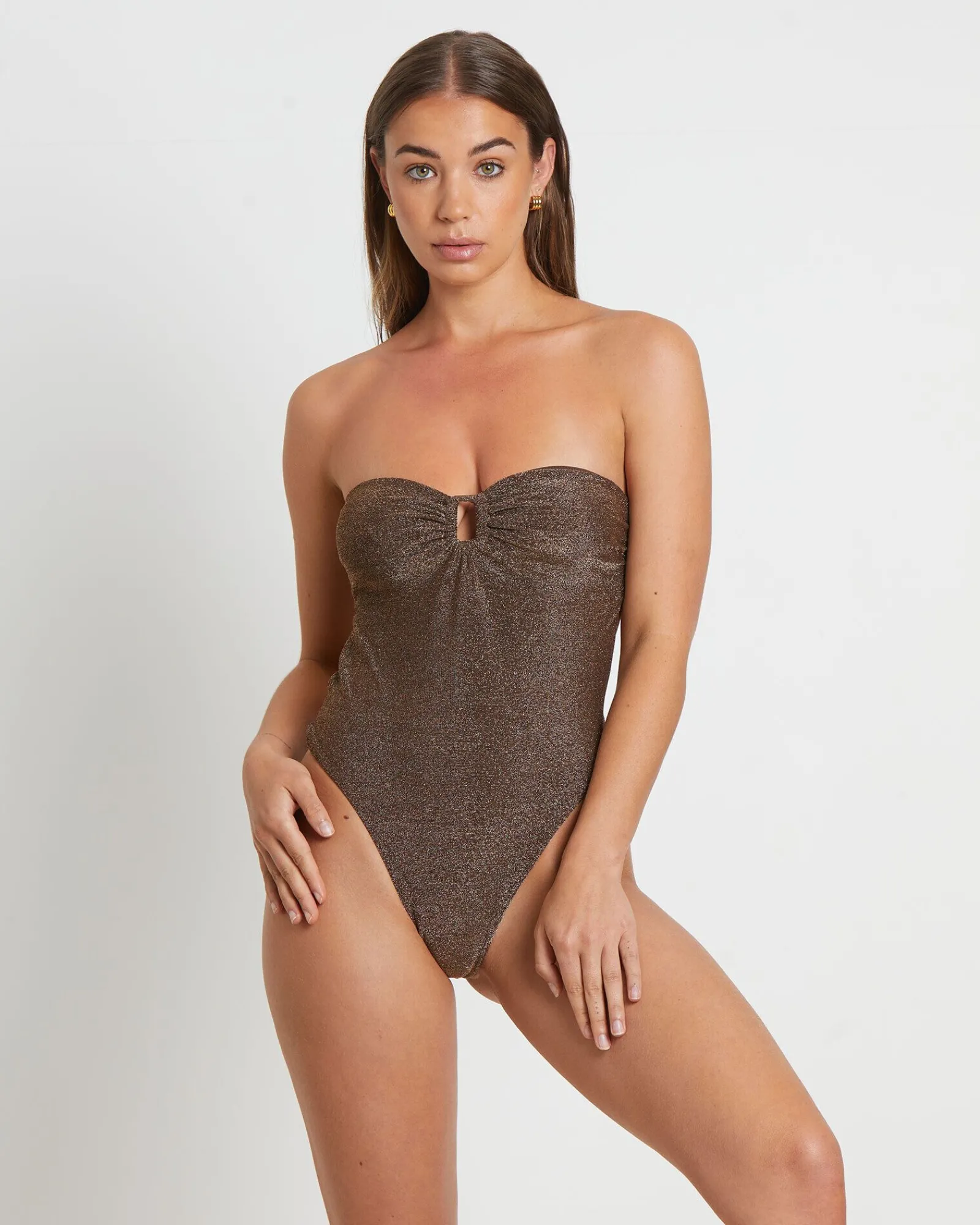 tahnee_lurex_one_piece_sw_0.webp Shop INSIGHT Tahnee Lurex One Piece Swim In Chocolate Brown