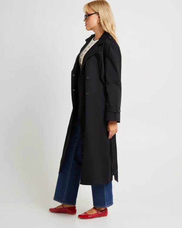 New SUBTITLED Tamika Trench Coat Black