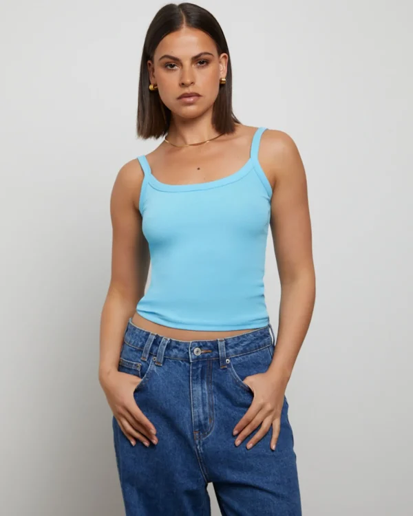 Online GENERAL PANTS CO. BASICS Tank Top In Azure Blue