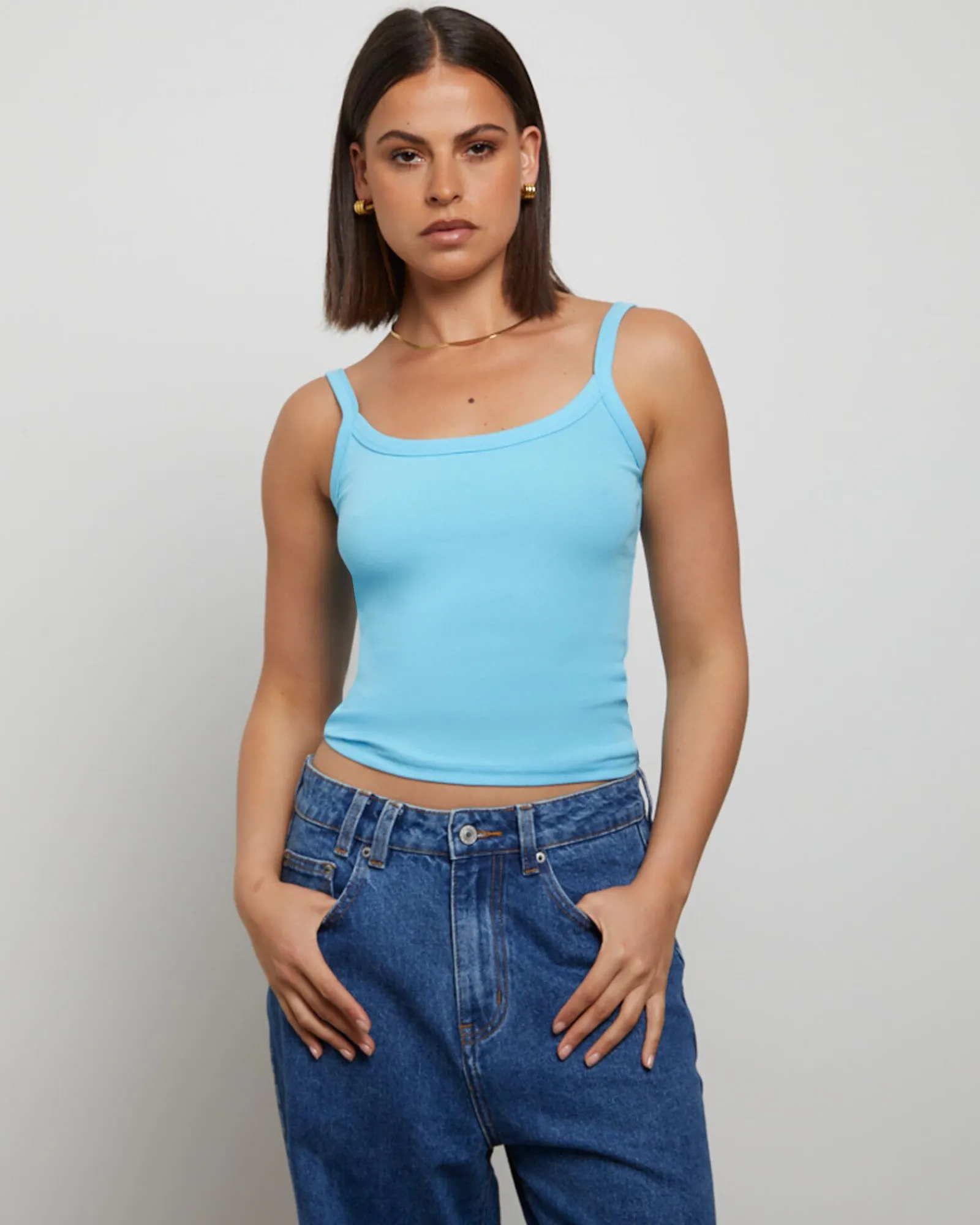 tank_top_in_azure_blue_0.webp Online GENERAL PANTS CO. BASICS Tank Top In Azure Blue