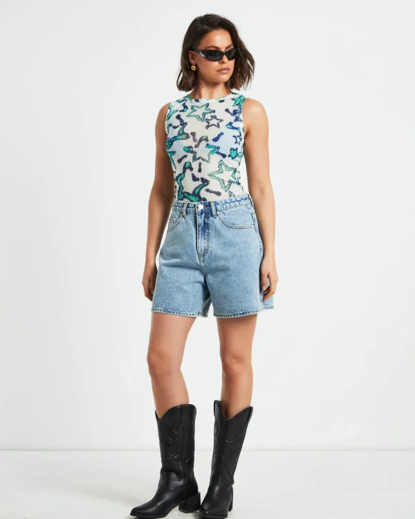Shop NEON HART Teagan Print Mesh Tank Top In Assorted