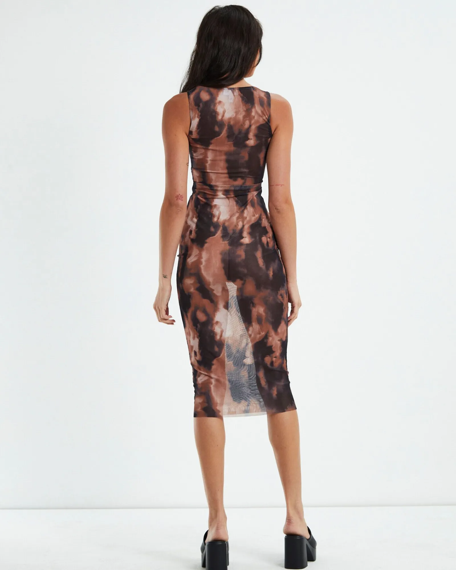 teena_multi_tie_front_mid_1.webp Store NEON HART Teena Multi Tie Front Midi Dress Multi