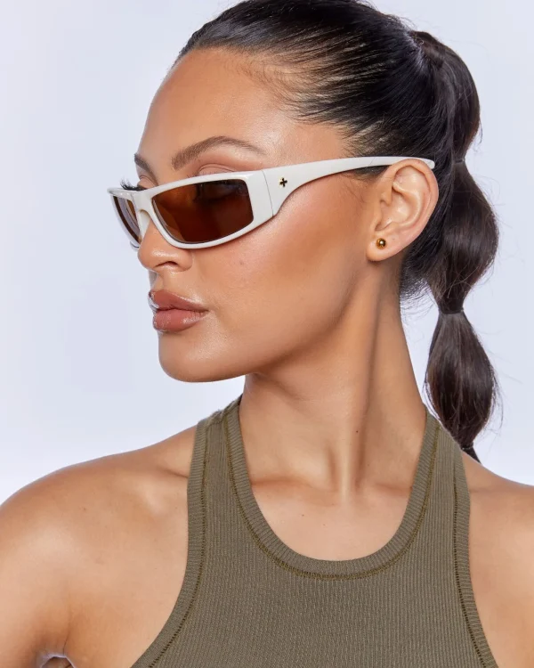 Flash Sale PETA AND JAIN Tempo Sunglasses Ivory Brown Mono