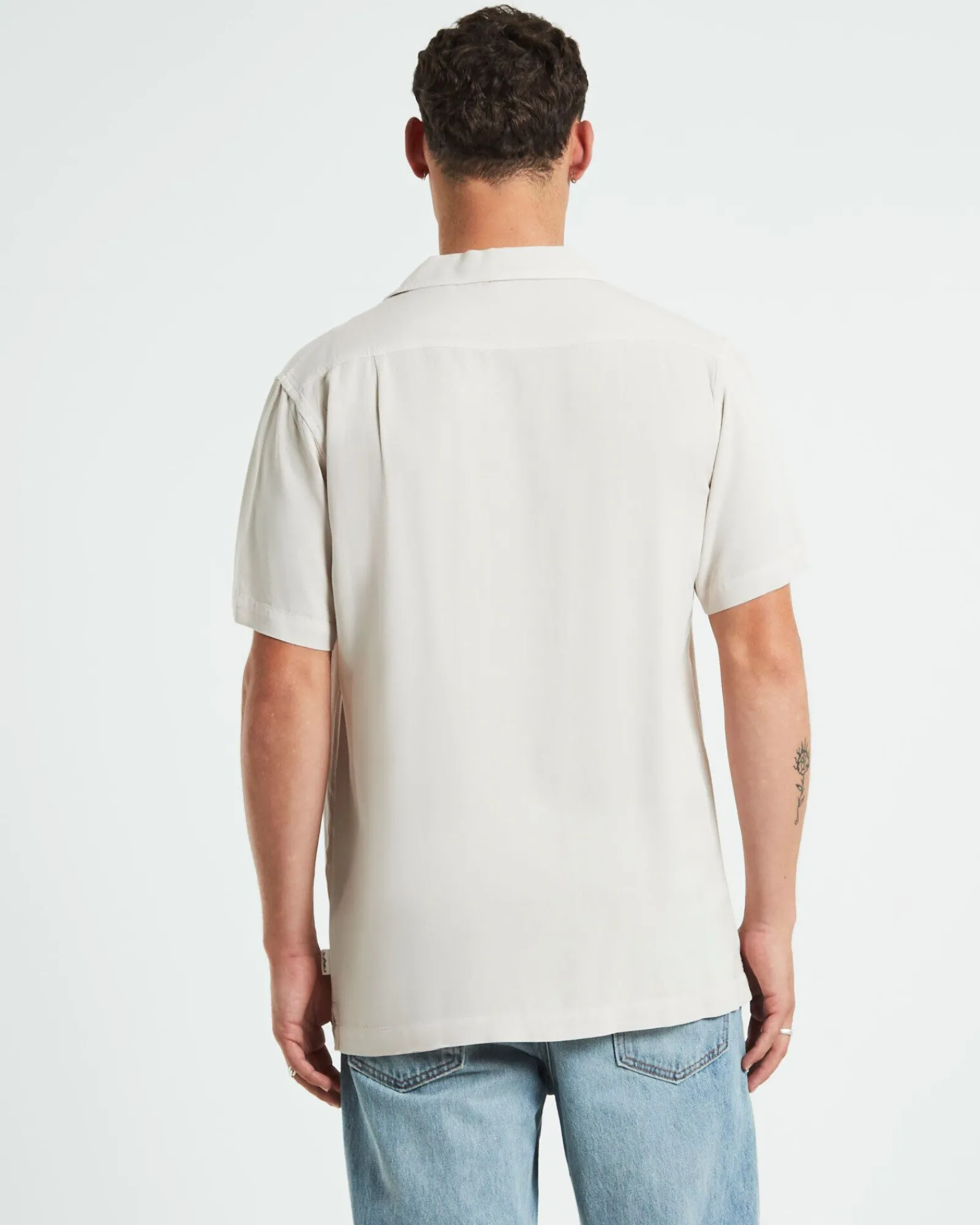 the_reckoner_short_sleeve_1.webp Sale INSIGHT The Reckoner Short Sleeve Shirt Stone