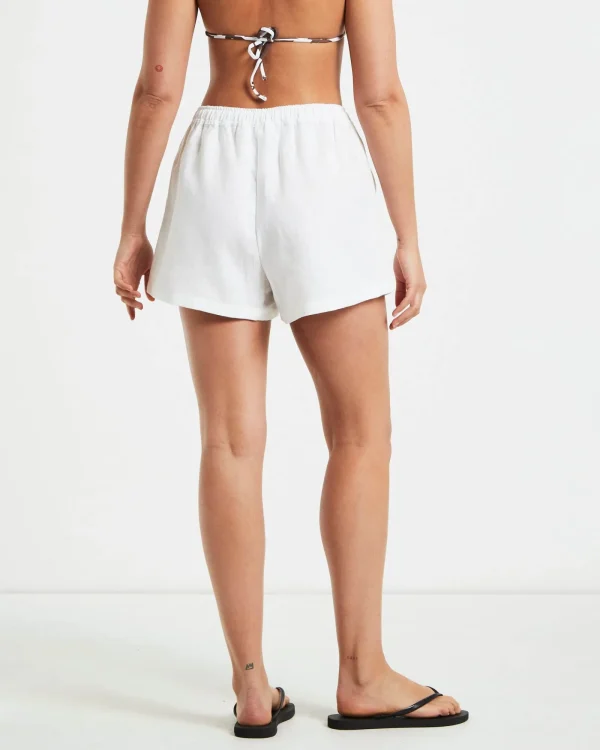 Fashion SUBTITLED Tide Linen Shorts In White
