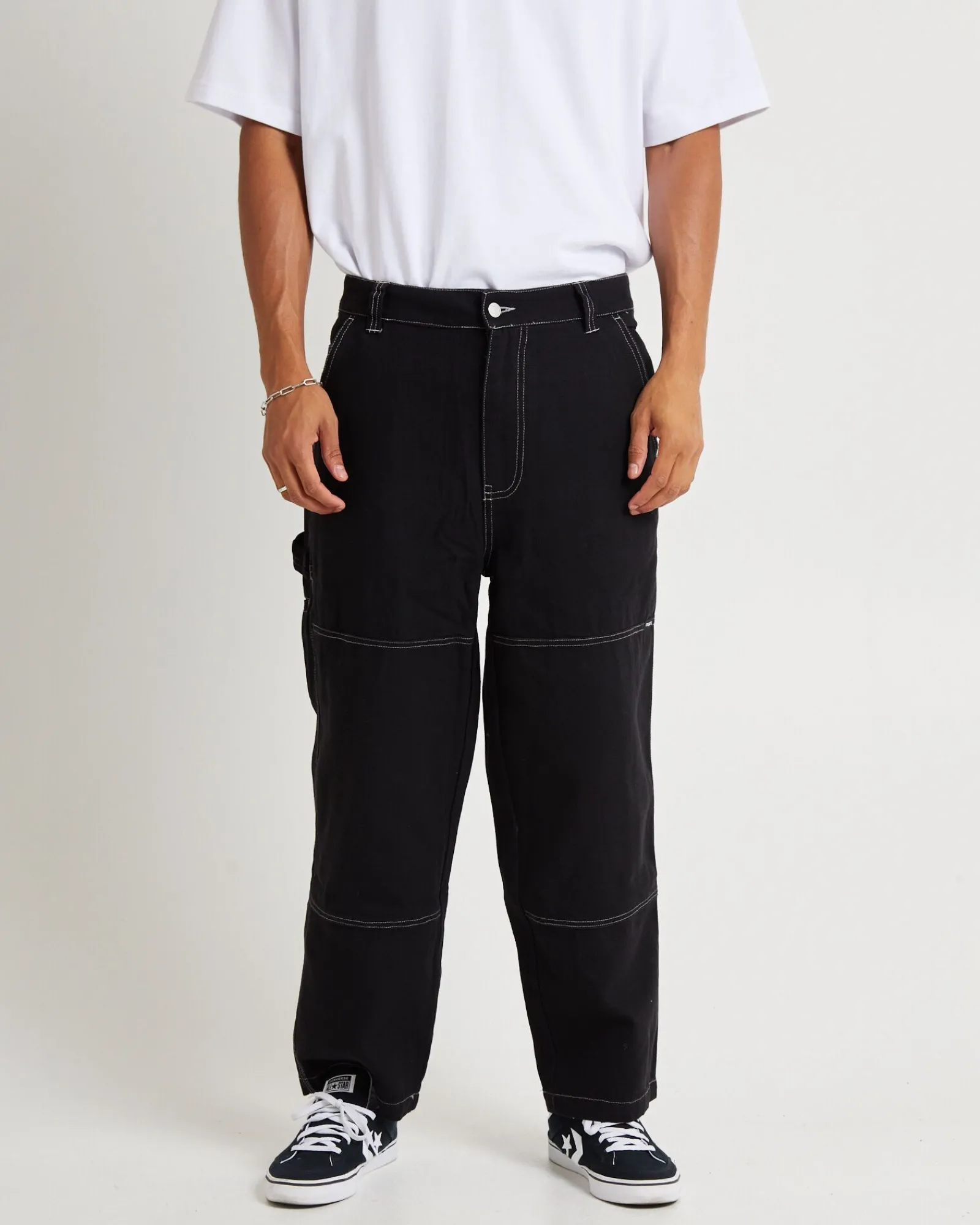 timer_canvas_double_knee__3.webp Hot INSIGHT Timer Canvas Double Knee Pants Brown