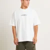 New BLACK NOISE WHITE RAIN Tour Short Sleeve T-Shirt In White