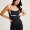 Best SUBTITLED SPORTS CLUB Underbust Contrast Unitard In Black/White
