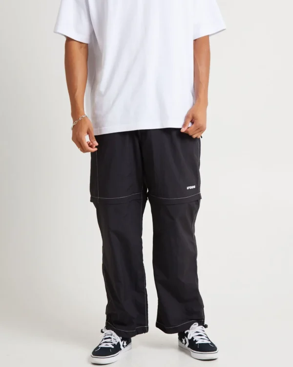 Cheap AFENDS Valley Recycled Zip Off Spray Pants Black