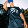 Cheap FUBU Varsity Mesh Short Sleeve T-Shirt Navy