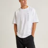 New CALVIN KLEIN Vertical Institutional Short Sleeve T-Shirt
