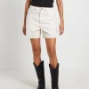 Shop INSIGHT Vinnie Vintage Denim Shorts In Chalk White