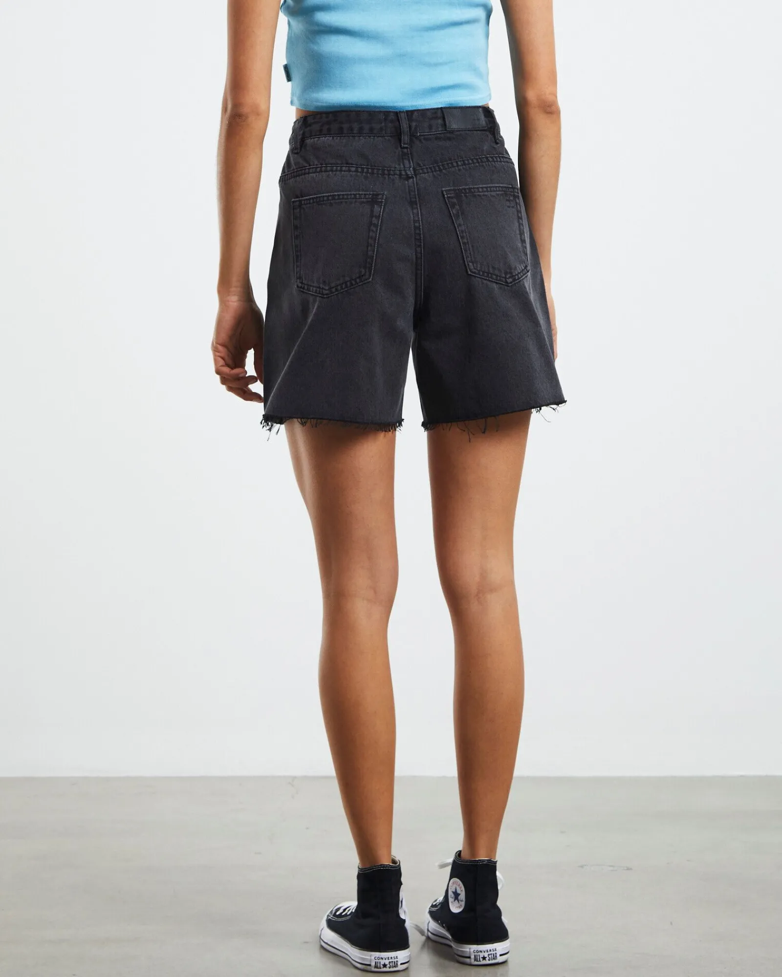 vinnie_vintage_denim_shor_1.webp Online INSIGHT Vinnie Vintage Denim Shorts After Dark Black