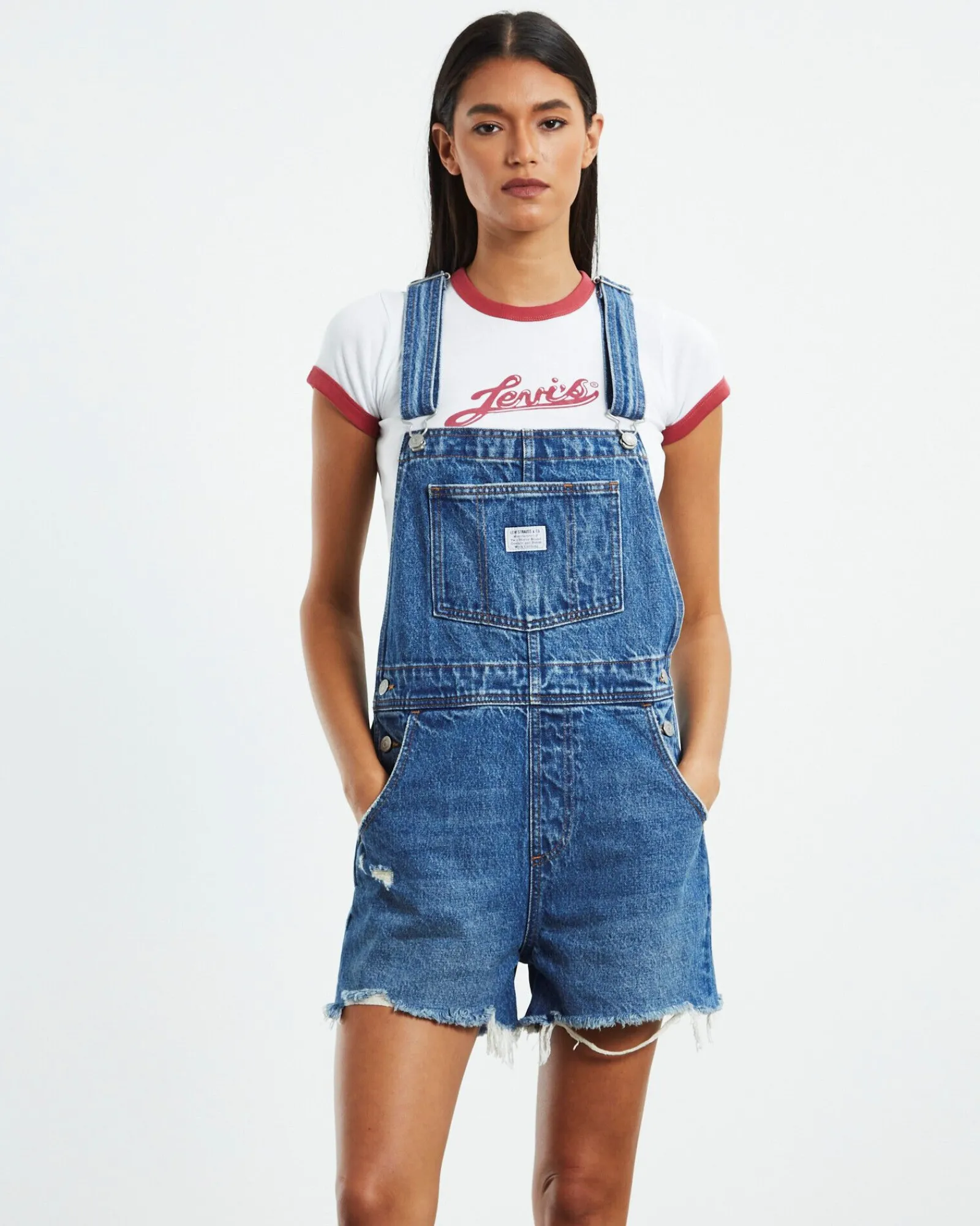 vintage_shortall_denim_ov_0.webp Shop LEVIS Vintage Shortall Denim Overalls Meadow Games Blue