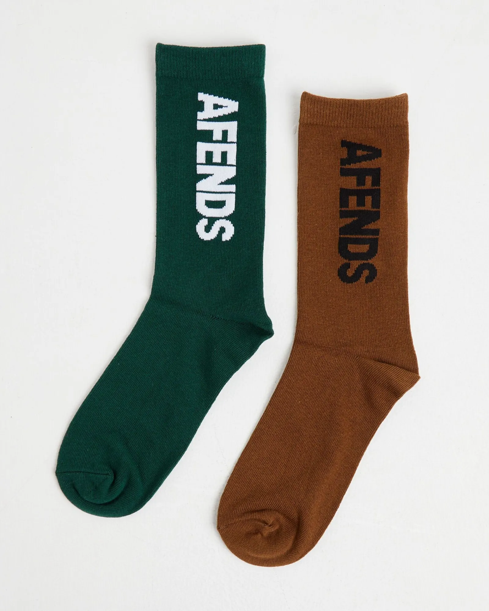 vinyl_recycled_socks__pac_0.webp Hot AFENDS Vinyl Recycled Socks 2 Pack - Toffee/Emerald