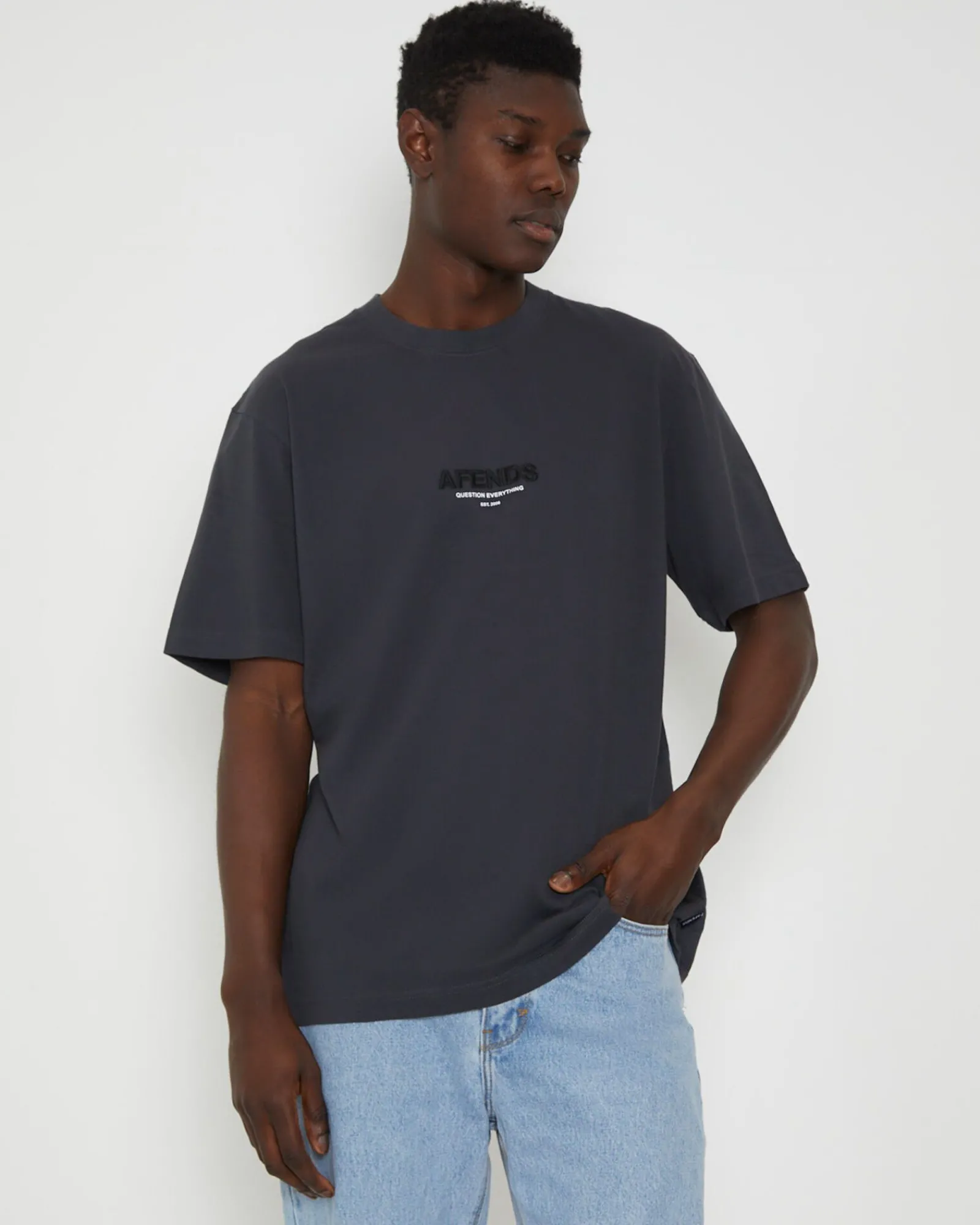 vinyl_retro_fit_short_sle_4-1.webp Hot AFENDS Vinyl Retro Fit Short Sleeve T-Shirt In Charcoal Grey