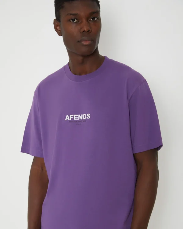 Discount AFENDS Vinyl Retro Fit Short Sleeve T-Shirt In Faded Purple