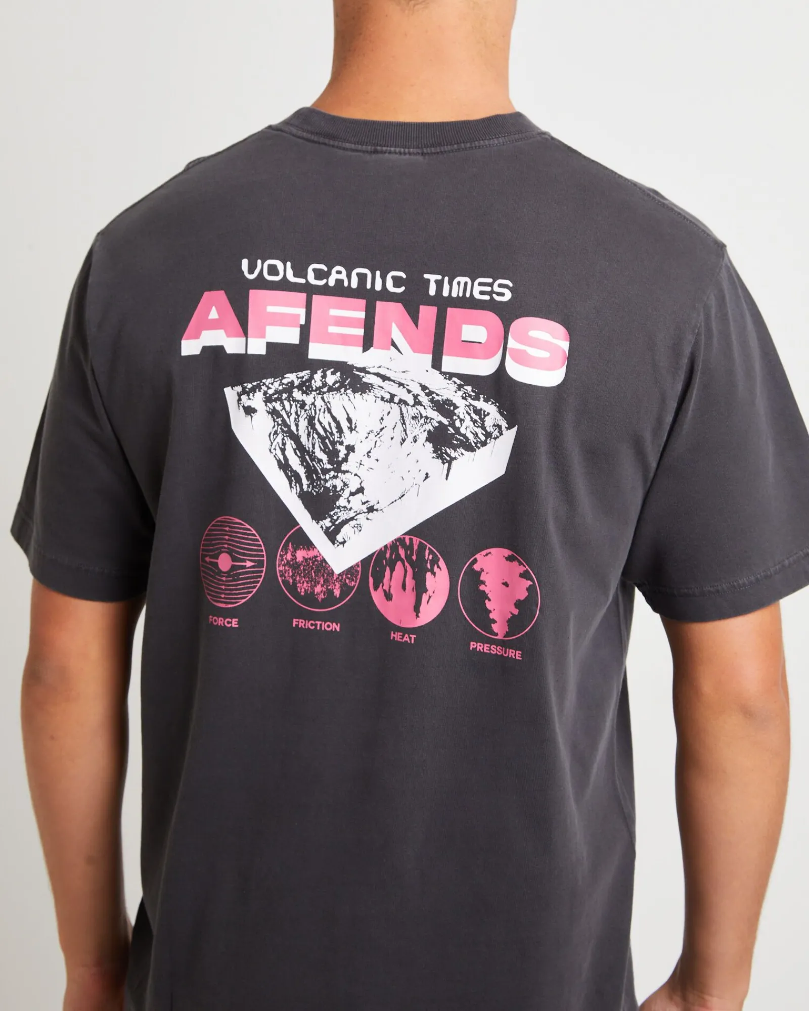 volcanic_times_recycled_r_4.webp Shop AFENDS Volcanic Times Recycled Retro Fit T-Shirt In Stone Black
