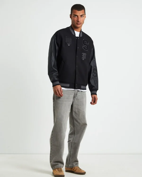 Clearance SPENCER PROJECT World Series Letterman Jacket Black
