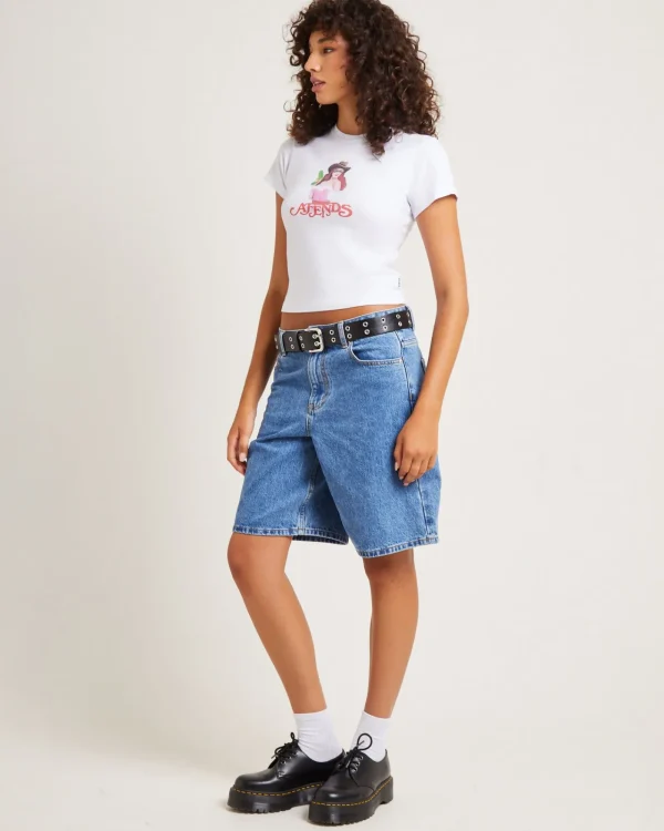 New AFENDS Worlds Above Recycled Baby Tee White