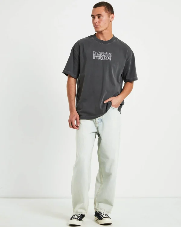 Sale BLACK NOISE WHITE RAIN Wrapped Short Sleeve T-Shirt In Pewter Grey