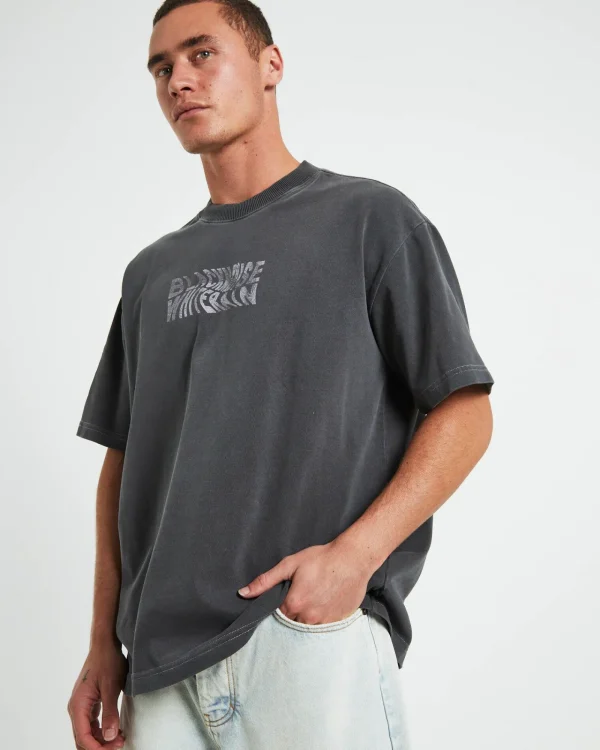 Sale BLACK NOISE WHITE RAIN Wrapped Short Sleeve T-Shirt In Pewter Grey