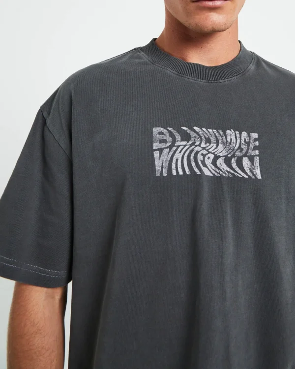 Sale BLACK NOISE WHITE RAIN Wrapped Short Sleeve T-Shirt In Pewter Grey