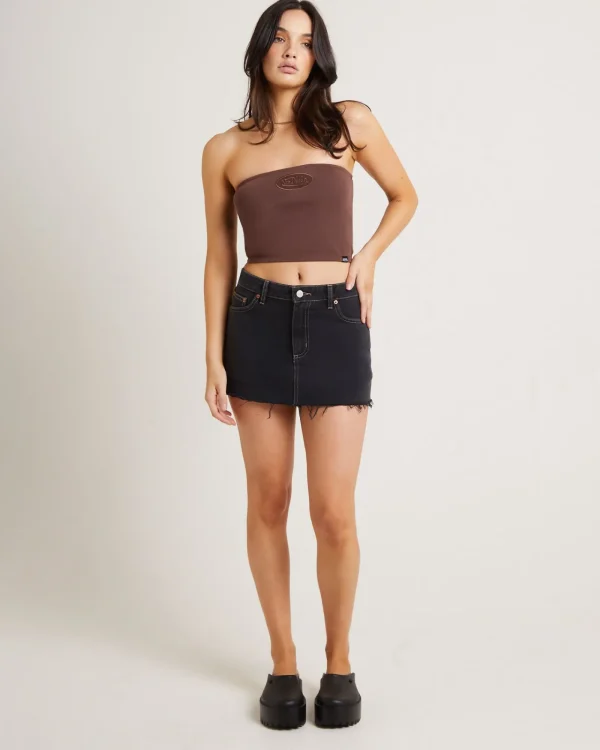 Shop VON DUTCH Yardage Bandeau Top In Brown