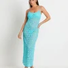 New ALICE IN THE EVE Zayla Lace Maxi Dress In Aqua Blue