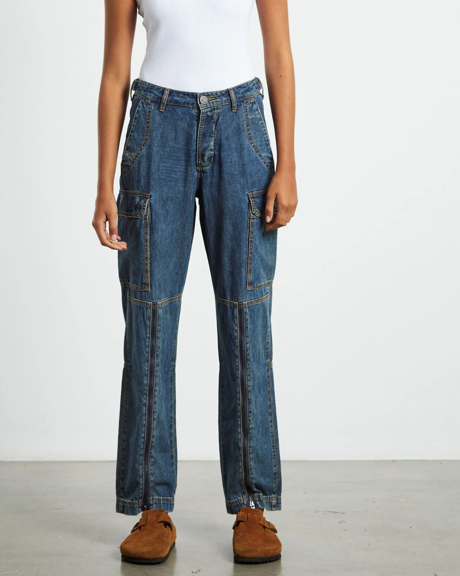 zipped_cargo_motion_jeans_0.webp Cheap ONE TEASPOON Zipped Cargo Motion Jeans Used Blue