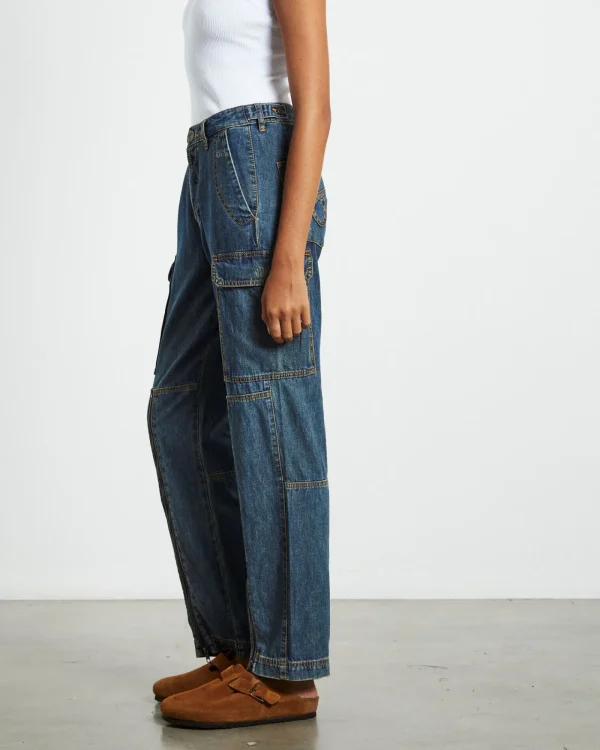 Cheap ONE TEASPOON Zipped Cargo Motion Jeans Used Blue